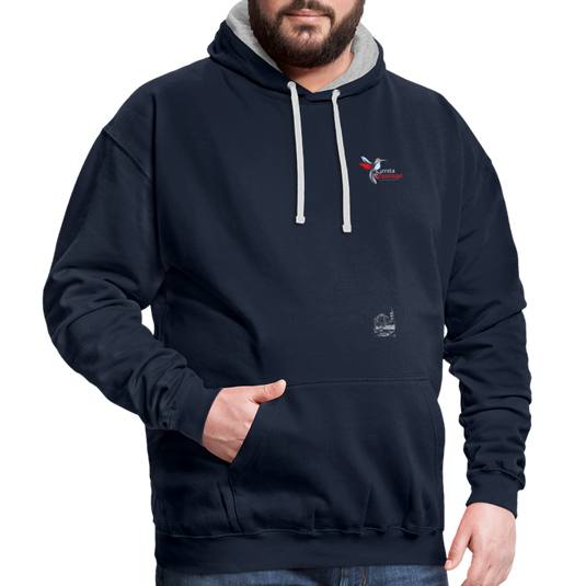 Kontrast-Hoodie Mirrela Passage Club 15 AA14 - Navy/Grau meliert