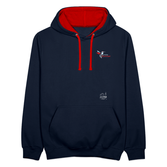 Kontrast-Hoodie Mirrela Passage Club 15 AA14 - Navy/Rot