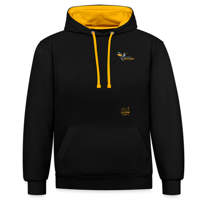 Kontrast-Hoodie Mirrela Passage Club 10 AA9 - Schwarz/Gold