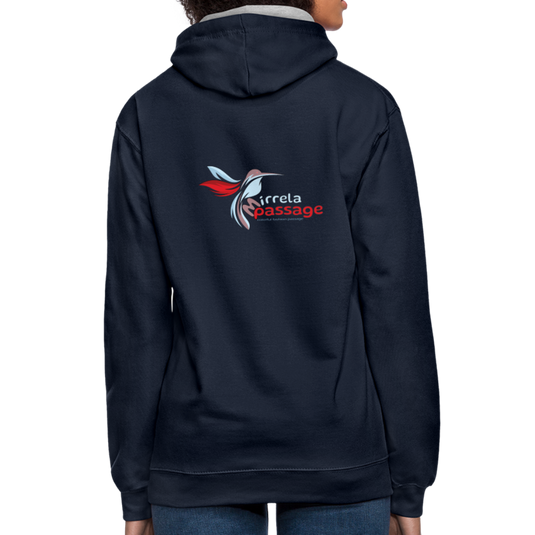 Kontrast-Hoodie Mirrela Passage Club 15 AA14 - Navy/Grau meliert