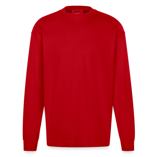 Heavyweight Oversized Organic Langarmshirt Mirrela Passage Made in EU - Rot