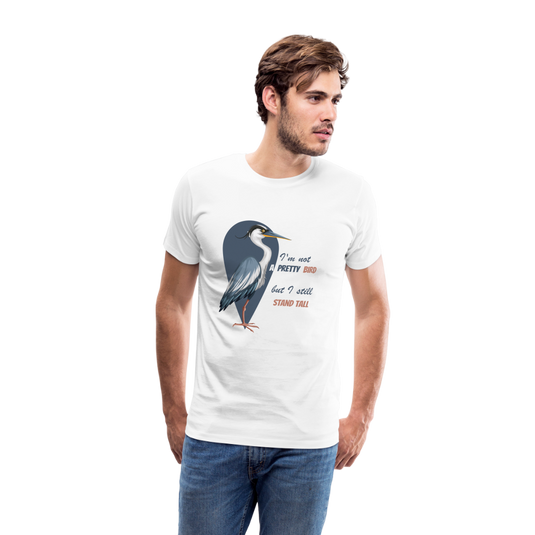 Männer Premium T-Shirt/Spreadshirt No Prety Bird - Weiß