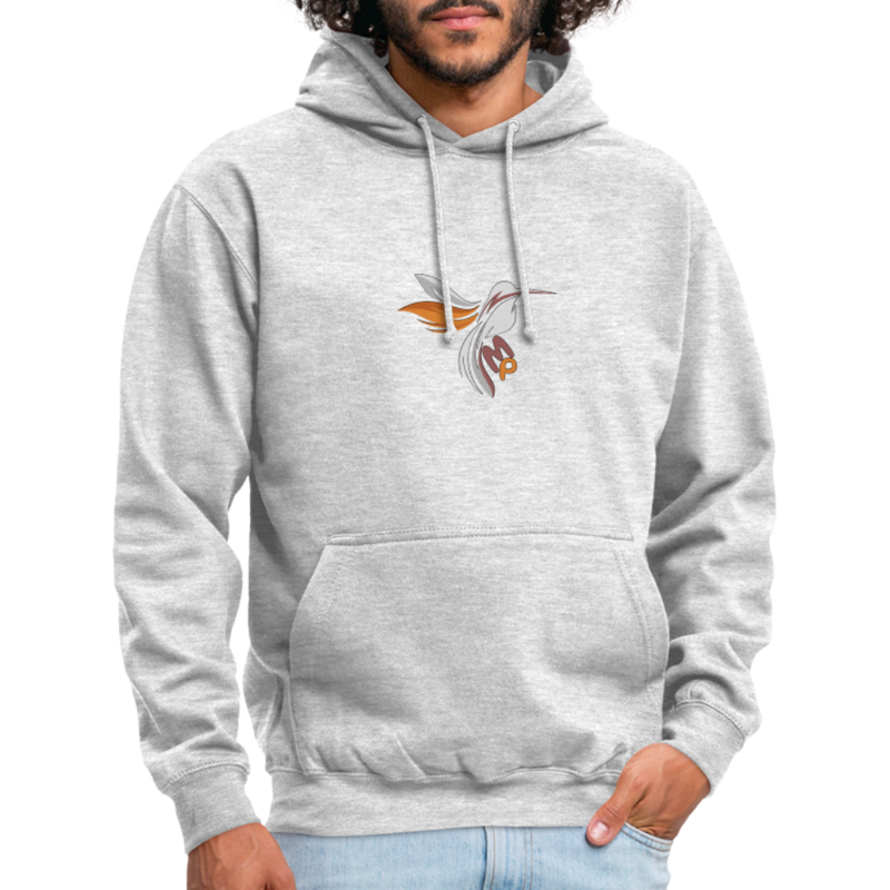 Lade das Bild in Galerie -Viewer, Mirrela Passage Unisex Hoodie ALL COLORS Kolibri GOLD BRAUN - Hellgrau meliert
