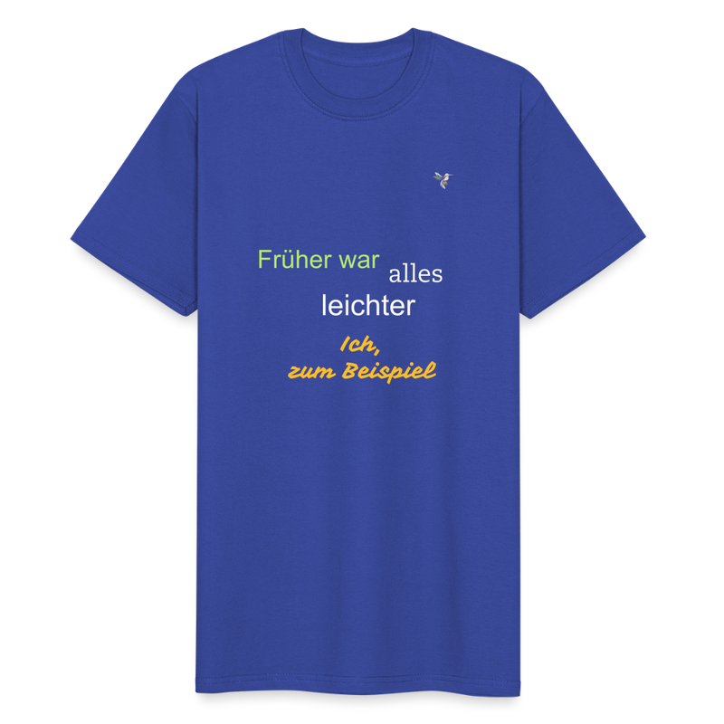 Lade das Bild in Galerie -Viewer, Männer Workwear T-Shirt Früher war alles leichter - Royalblau
