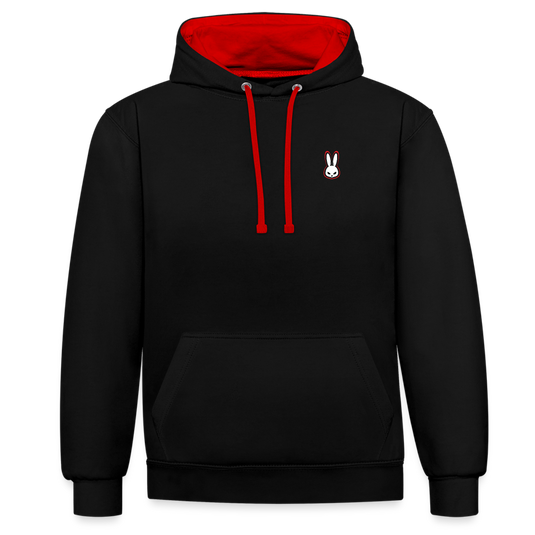 Contrast Colour Hoodie BACK 300X175 - black/red