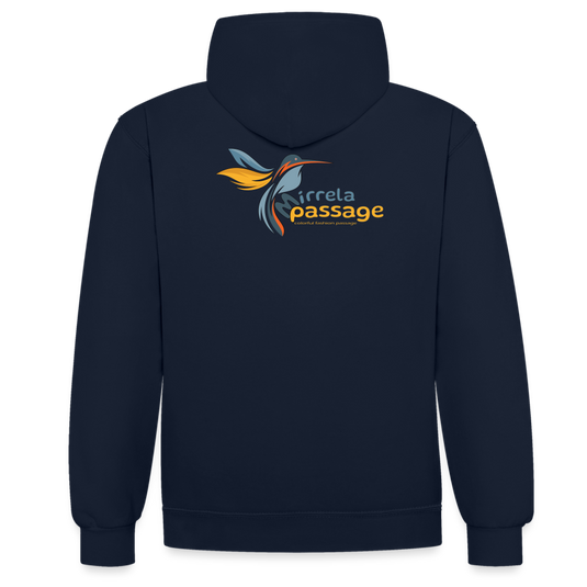 Kontrast-Hoodie Mirrela Passage Club 10 AA9 - Navy/Grau meliert