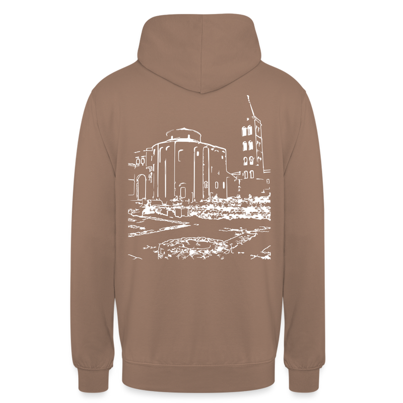 Lade das Bild in Galerie -Viewer, Mirrela Passage Unisex Hoodie GRAU TÜRKIS AA2 St. Donat - Mokka
