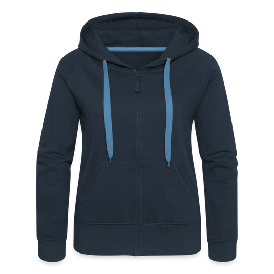 Mirrela Passage Frauen Premium Kapuzenjacke - Navy