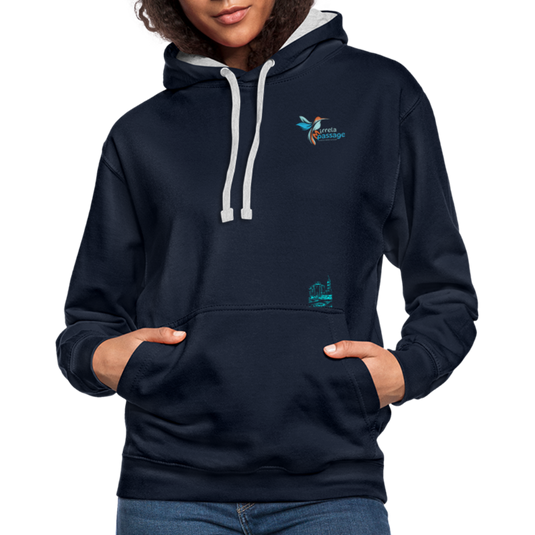 Kontrast-Hoodie Mirrela Passage CLUB 15 AA16 - Navy/Grau meliert