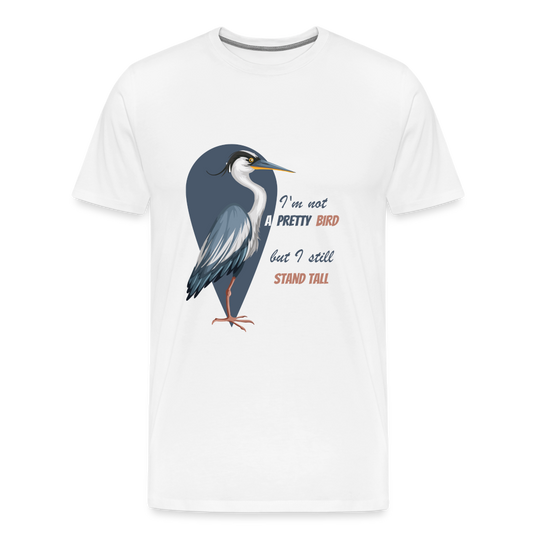 Männer Premium T-Shirt/Spreadshirt No Prety Bird - Weiß