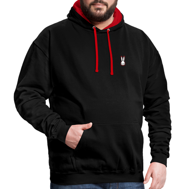 Lade das Bild in Galerie -Viewer, Contrast Colour Hoodie BACK 300X175 - black/red
