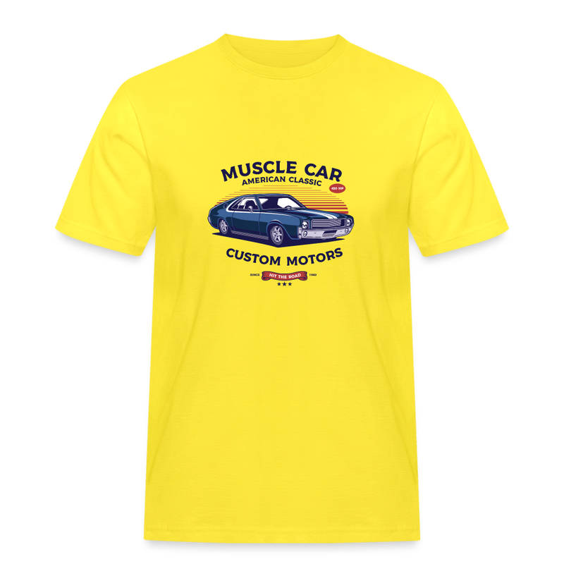 Lade das Bild in Galerie -Viewer, Männer Workwear T-Shirt Muscle Car 1 - Gelb
