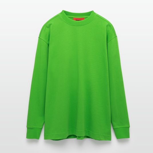 Heavyweight Oversized Organic Langarmshirt Mirrela Passage Made in EU - Apple Neon