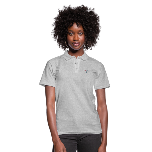 Frauen Polo Shirt Kolibri SPRING ROT - Grau meliert