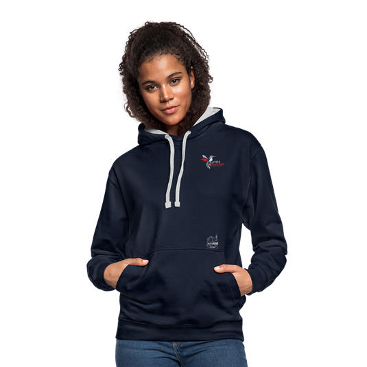 Kontrast-Hoodie Mirrela Passage Club 15 AA14 - Navy/Grau meliert