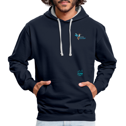 Kontrast-Hoodie Mirrela Passage CLUB 15 AA16 - Navy/Grau meliert