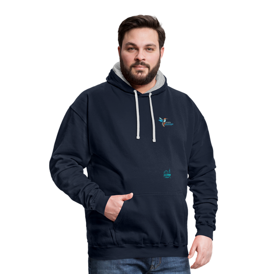 Kontrast-Hoodie Mirrela Passage CLUB 15 AA16 - Navy/Grau meliert