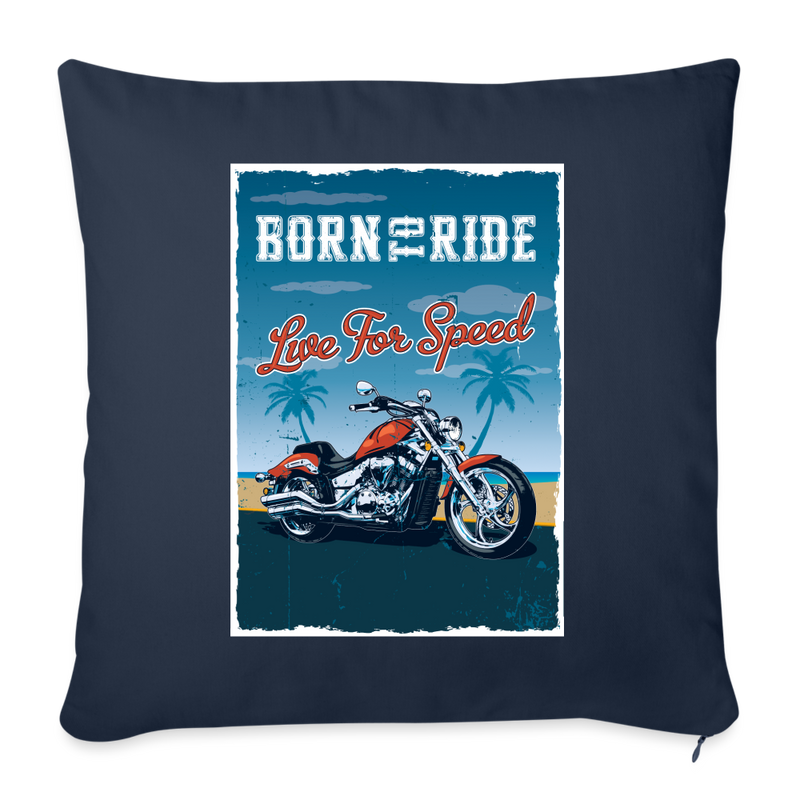 Lade das Bild in Galerie -Viewer, Mirrela Passage Sofakissenbezug 44 x 44 cm Born to ride - Navy
