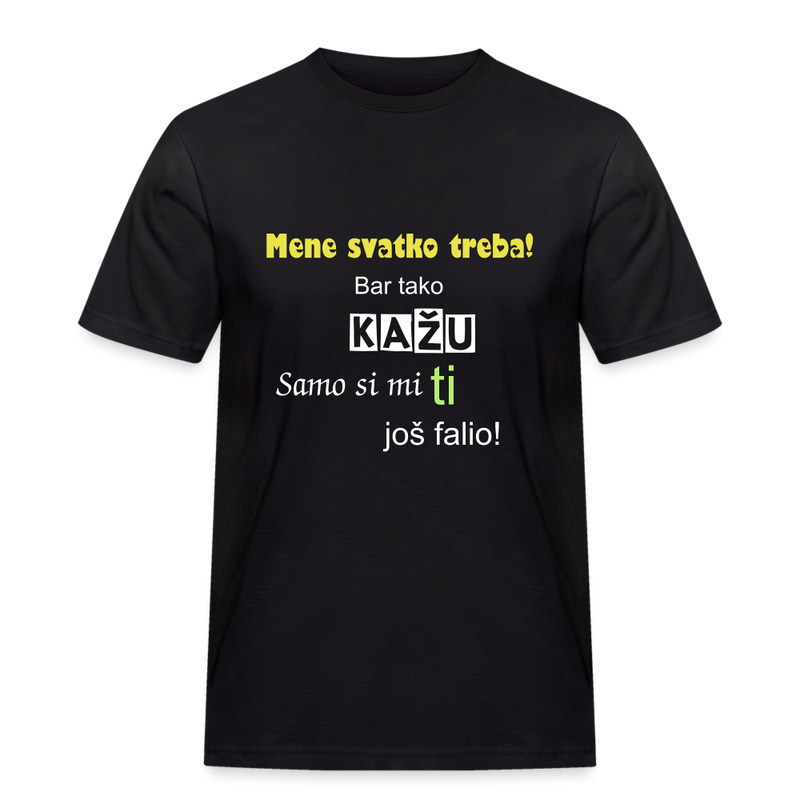 Lade das Bild in Galerie -Viewer, Männer Workwear T-Shirt Mene svatko treba 2 - Schwarz
