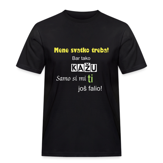 Männer Workwear T-Shirt Mene svatko treba 2 - Schwarz