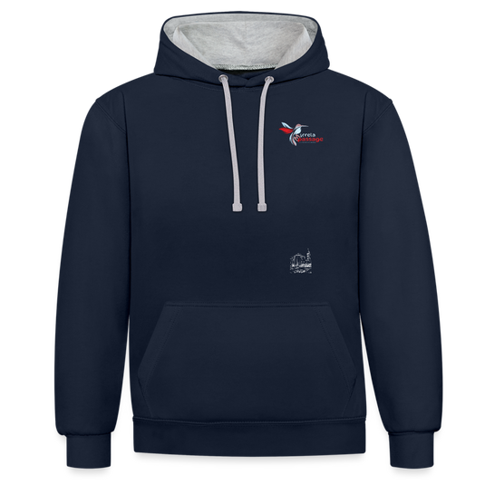 Kontrast-Hoodie Mirrela Passage Club 15 AA14 - Navy/Grau meliert