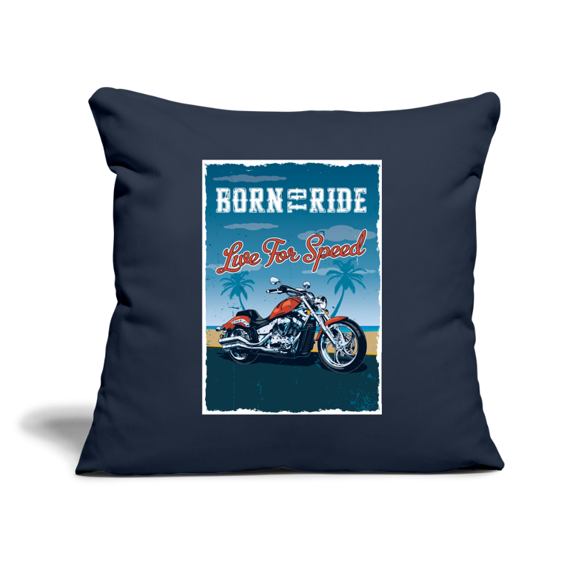 Lade das Bild in Galerie -Viewer, Mirrela Passage Sofakissenbezug 44 x 44 cm Born to ride - Navy
