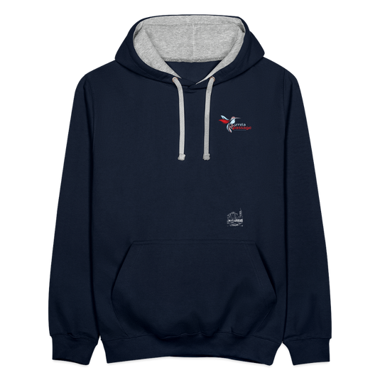 Kontrast-Hoodie Mirrela Passage Club 15 AA14 - Navy/Grau meliert