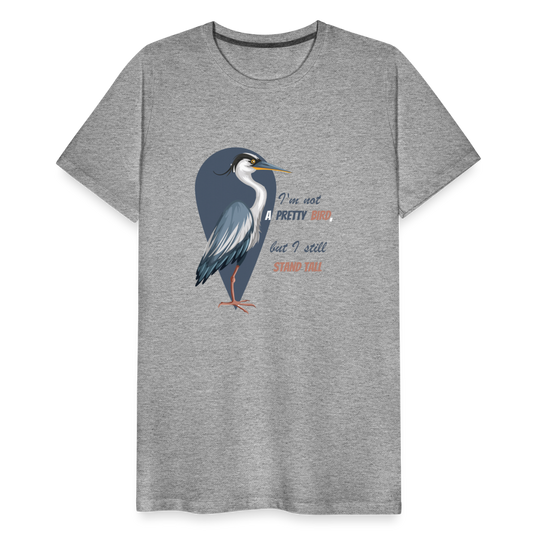 Männer Premium T-Shirt/Spreadshirt No Prety Bird - Grau meliert