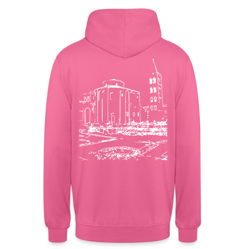 Lade das Bild in Galerie -Viewer, Mirrela Passage Unisex Hoodie GRAU TÜRKIS AA2 St. Donat - Pink
