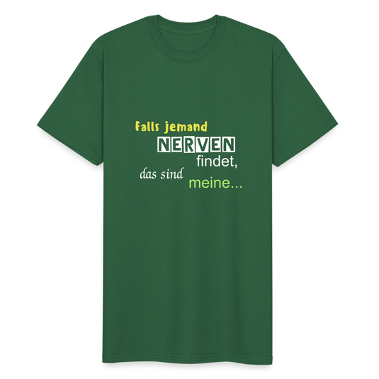 Männer Workwear T-Shirt Nerven finden - Flaschengrün