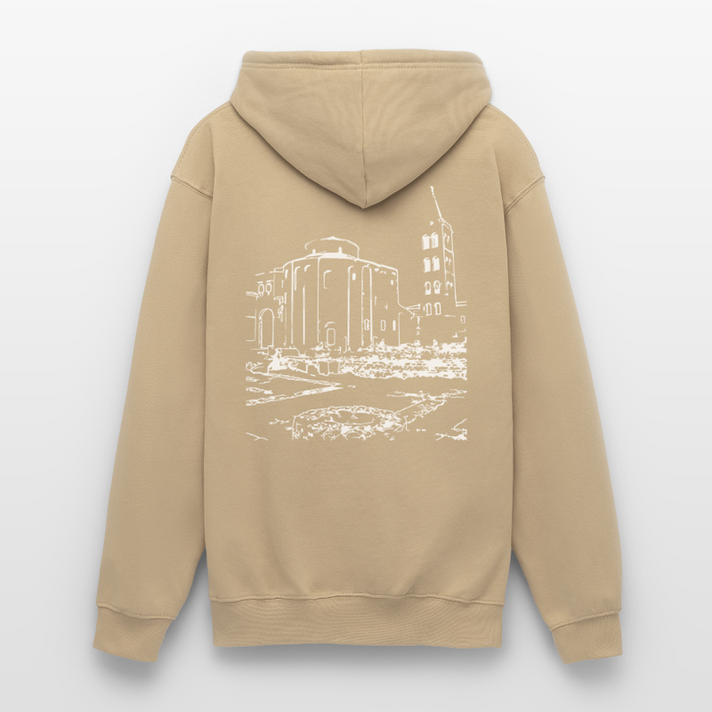 Lade das Bild in Galerie -Viewer, Mirrela Passage Unisex Hoodie GRAU TÜRKIS AA2 St. Donat - Beige
