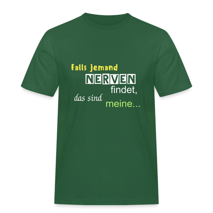 Männer Workwear T-Shirt Nerven finden - Flaschengrün