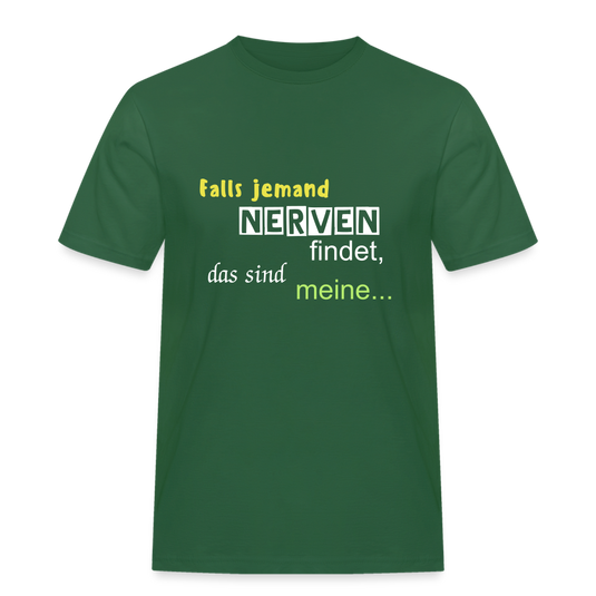 Männer Workwear T-Shirt Nerven finden - Flaschengrün