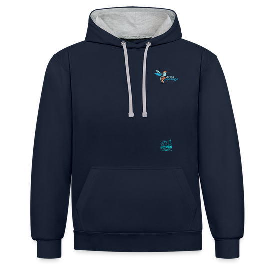 Kontrast-Hoodie Mirrela Passage CLUB 15 AA16 - Navy/Grau meliert