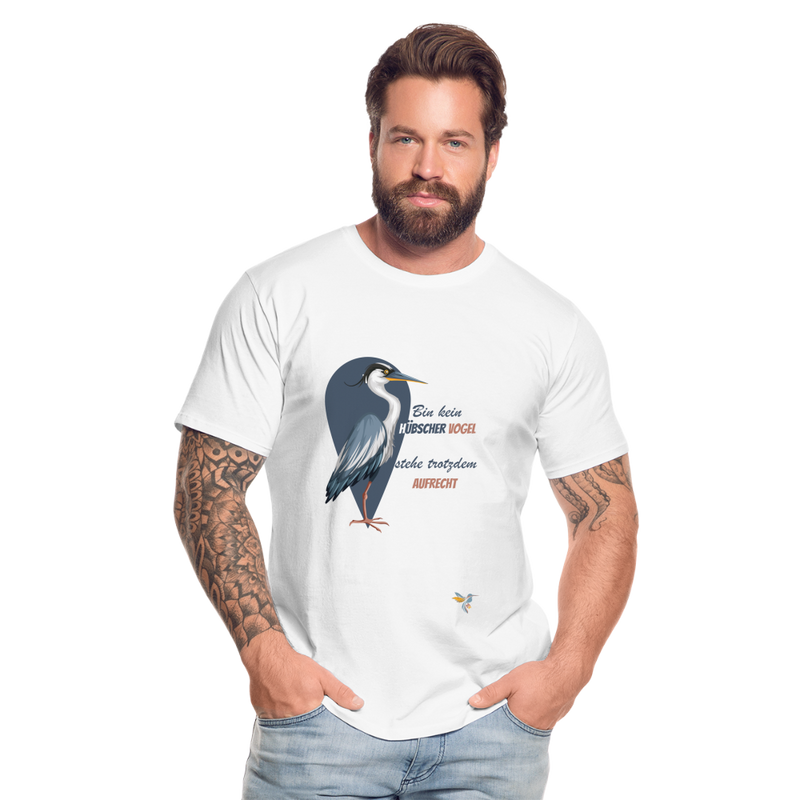 Lade das Bild in Galerie -Viewer, Männer Premium Bio T-Shirt Kein Hübscher Vogel 2 - Weiß
