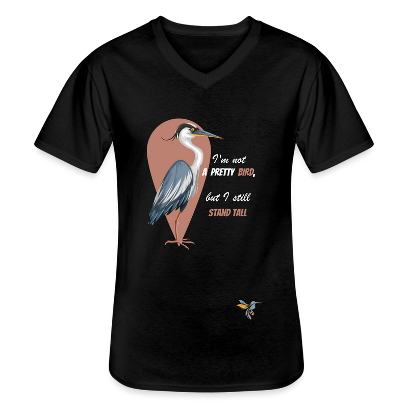 Lade das Bild in Galerie -Viewer, Klassisches Männer-T-Shirt mit V-Ausschnitt A Pretty Bird 2 - Schwarz
