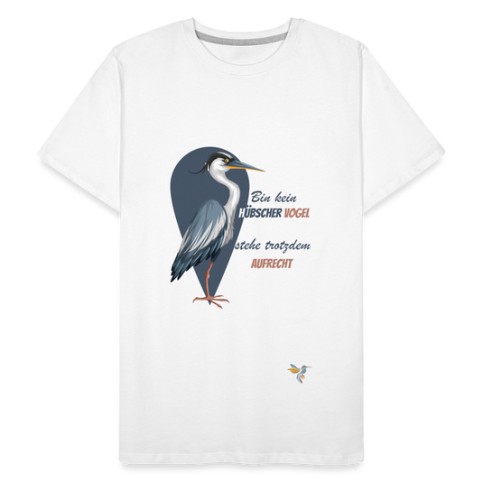 Männer Premium Bio T-Shirt Kein Hübscher Vogel 2 - Weiß