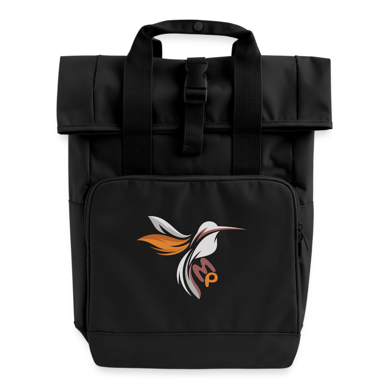 Lade das Bild in Galerie -Viewer, Rolltop Rucksack Mirrela Passage mit zwei Griffen MP Badge 3 - Schwarz
