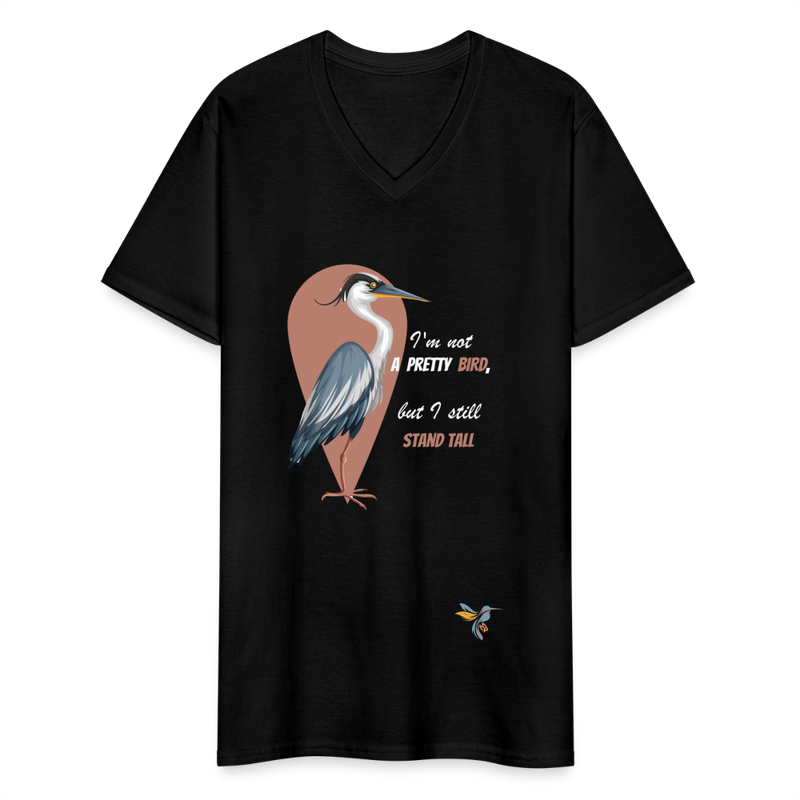 Lade das Bild in Galerie -Viewer, Klassisches Männer-T-Shirt mit V-Ausschnitt A Pretty Bird 2 - Schwarz
