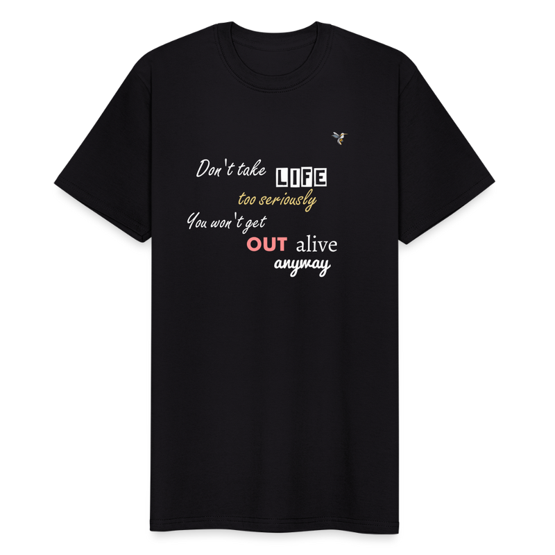 Lade das Bild in Galerie -Viewer, Männer Workwear T-Shirt Don´t take LIFE - Schwarz
