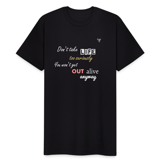 Männer Workwear T-Shirt Don´t take LIFE - Schwarz