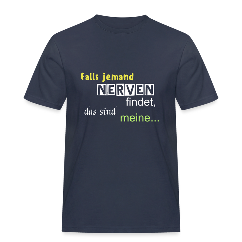 Lade das Bild in Galerie -Viewer, Männer Workwear T-Shirt Nerven finden - Navy
