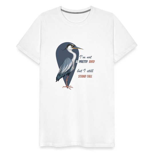 Männer Premium T-Shirt/Spreadshirt No Prety Bird - Weiß