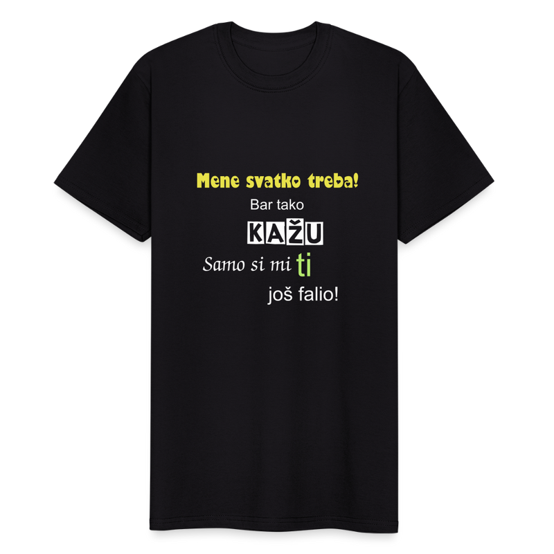 Lade das Bild in Galerie -Viewer, Männer Workwear T-Shirt Mene svatko treba 2 - Schwarz
