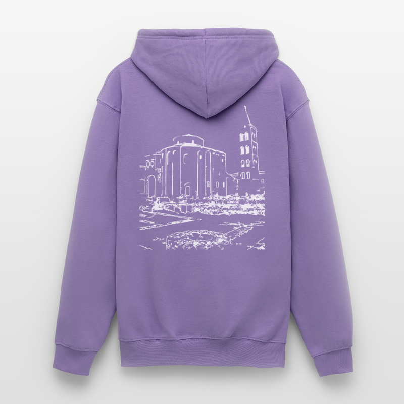 Lade das Bild in Galerie -Viewer, Mirrela Passage Unisex Hoodie GRAU TÜRKIS AA2 St. Donat - Lavendel
