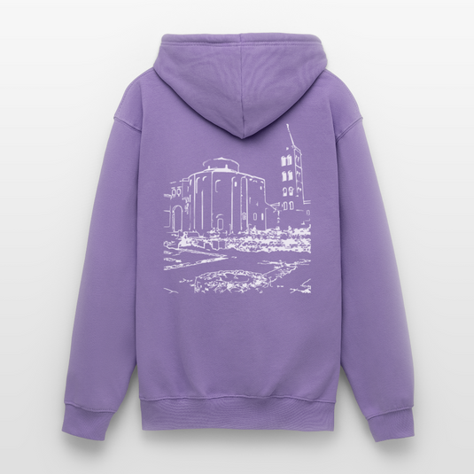 Mirrela Passage Unisex Hoodie GRAU TÜRKIS AA2 St. Donat - Lavendel