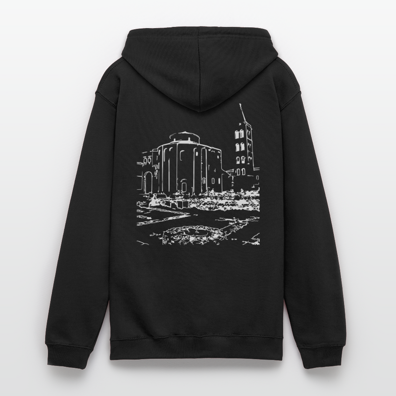 Lade das Bild in Galerie -Viewer, Mirrela Passage Unisex Hoodie GRAU TÜRKIS AA2 St. Donat - Schwarz
