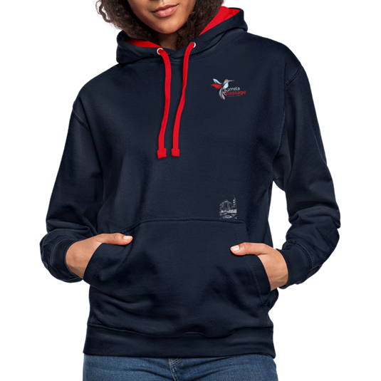 Kontrast-Hoodie Mirrela Passage Club 15 AA14 - Navy/Rot