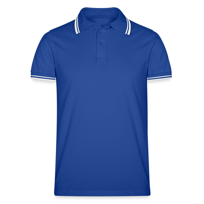 Männer Tipped Poloshirt - Royal/Weiß