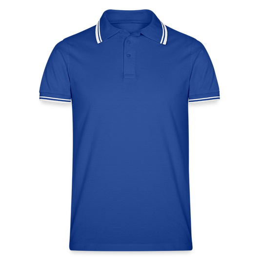 Männer Tipped Poloshirt - Royal/Weiß